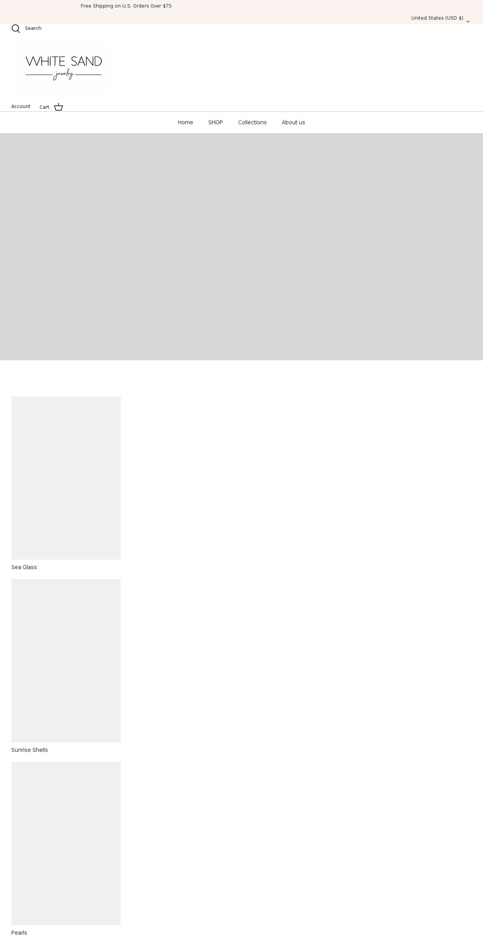 whitesandjewelry.com shopify website screenshot