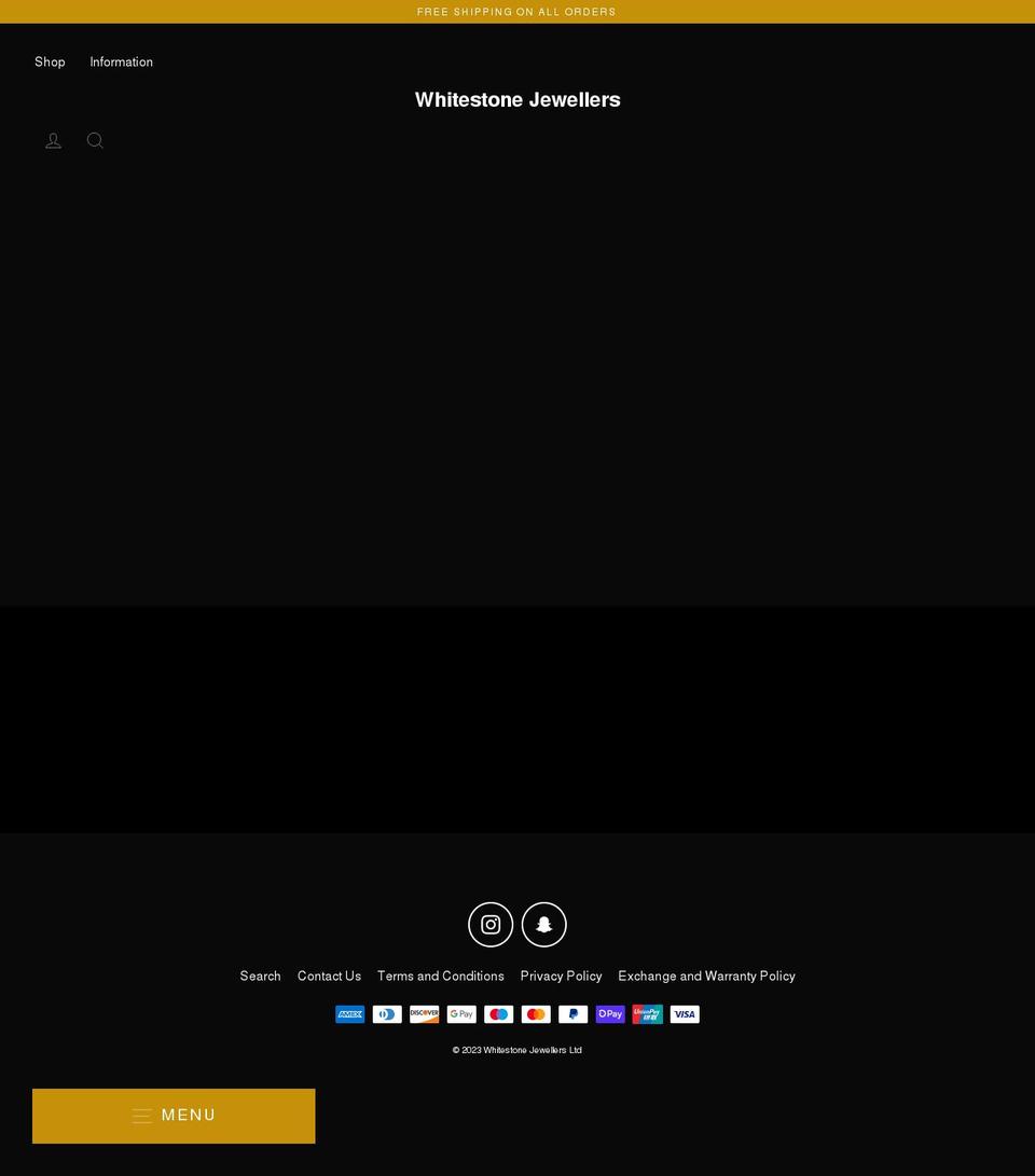 whitestonejewellers.com shopify website screenshot