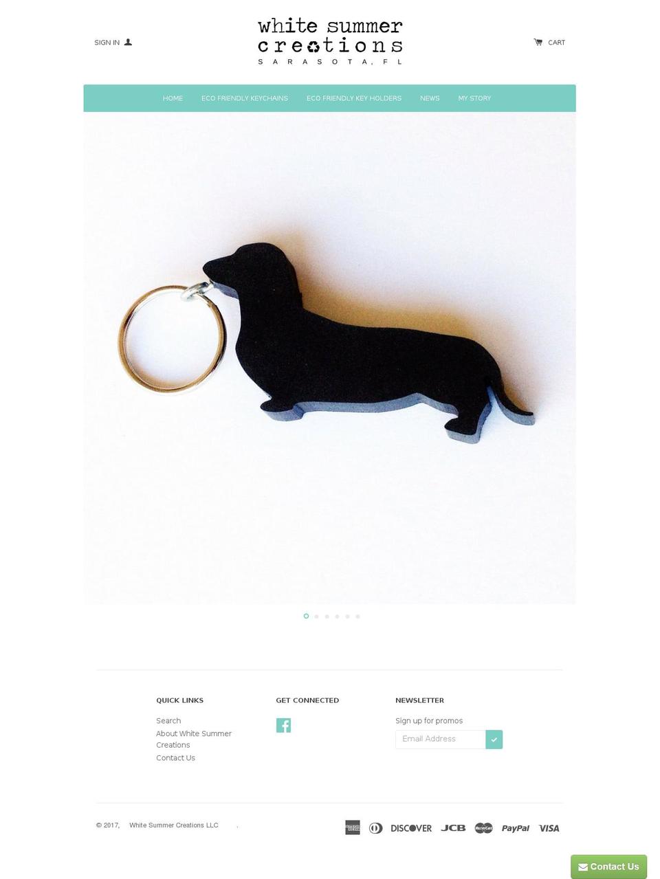 whitesummercreations.com shopify website screenshot