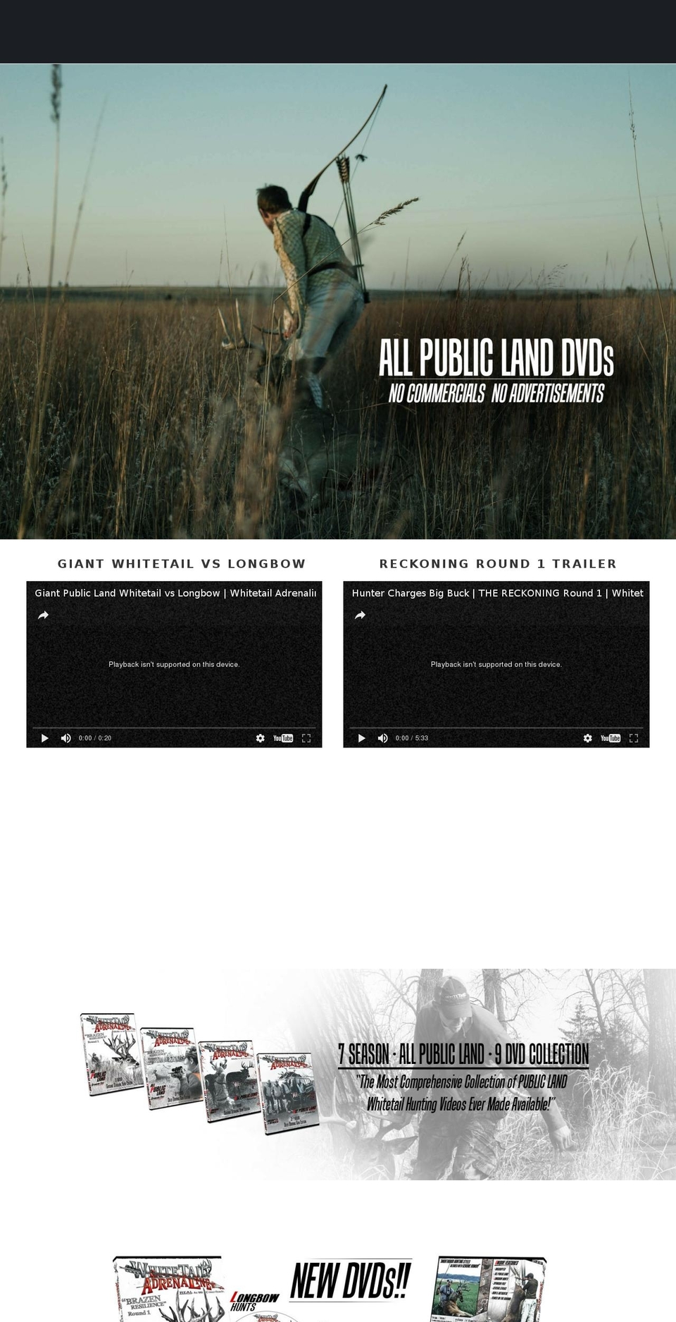 whitetailadrenaline.com shopify website screenshot