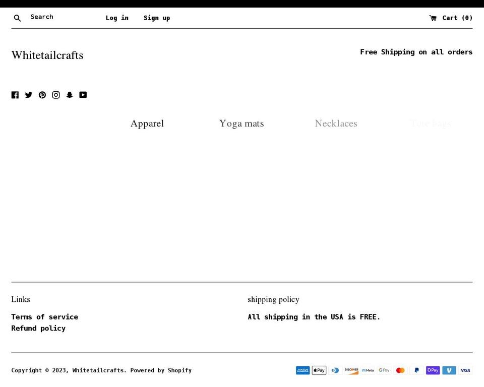 whitetailcrafts.com shopify website screenshot