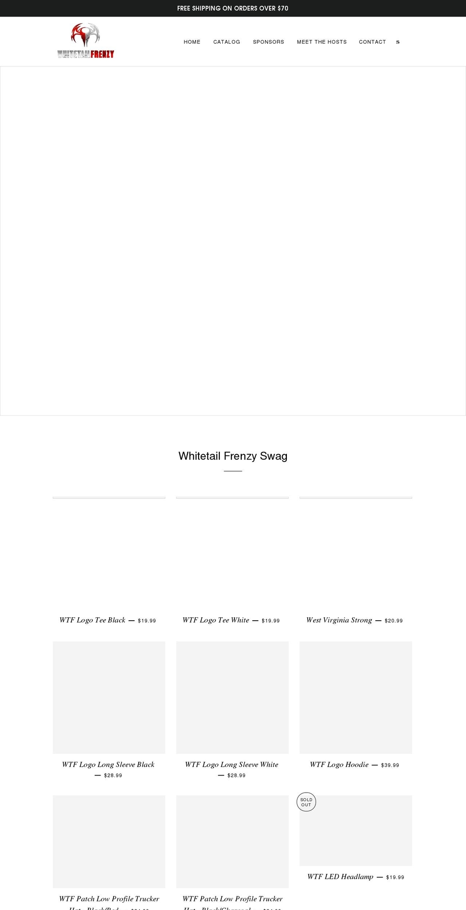 whitetailfrenzy.tv shopify website screenshot