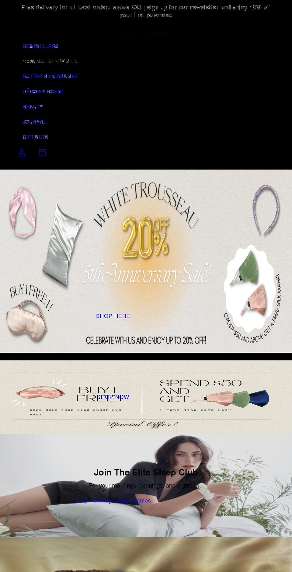 whitetrousseau.com shopify website screenshot