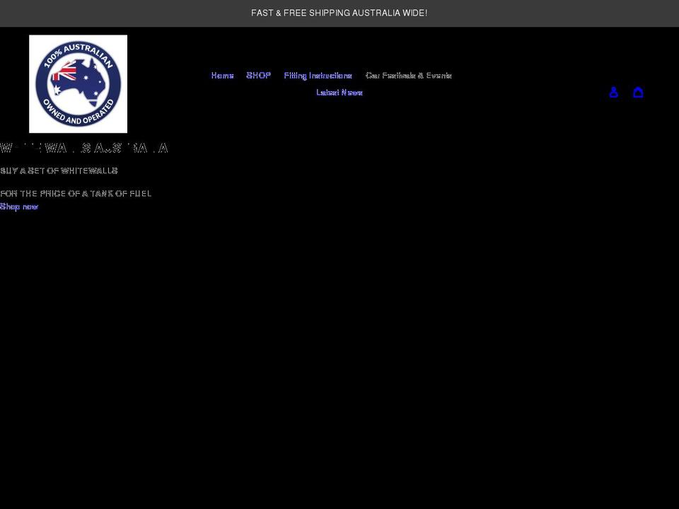 whitewallsaustralia.com.au shopify website screenshot
