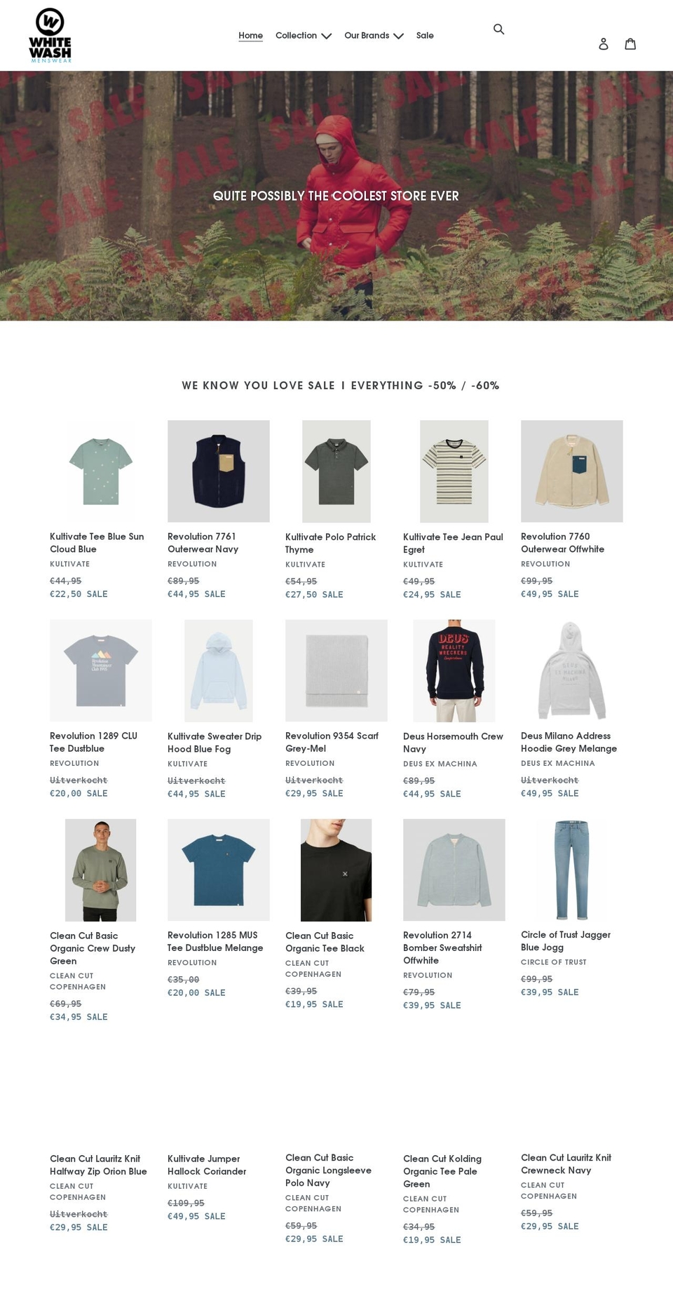 whitewashmenswear.com shopify website screenshot