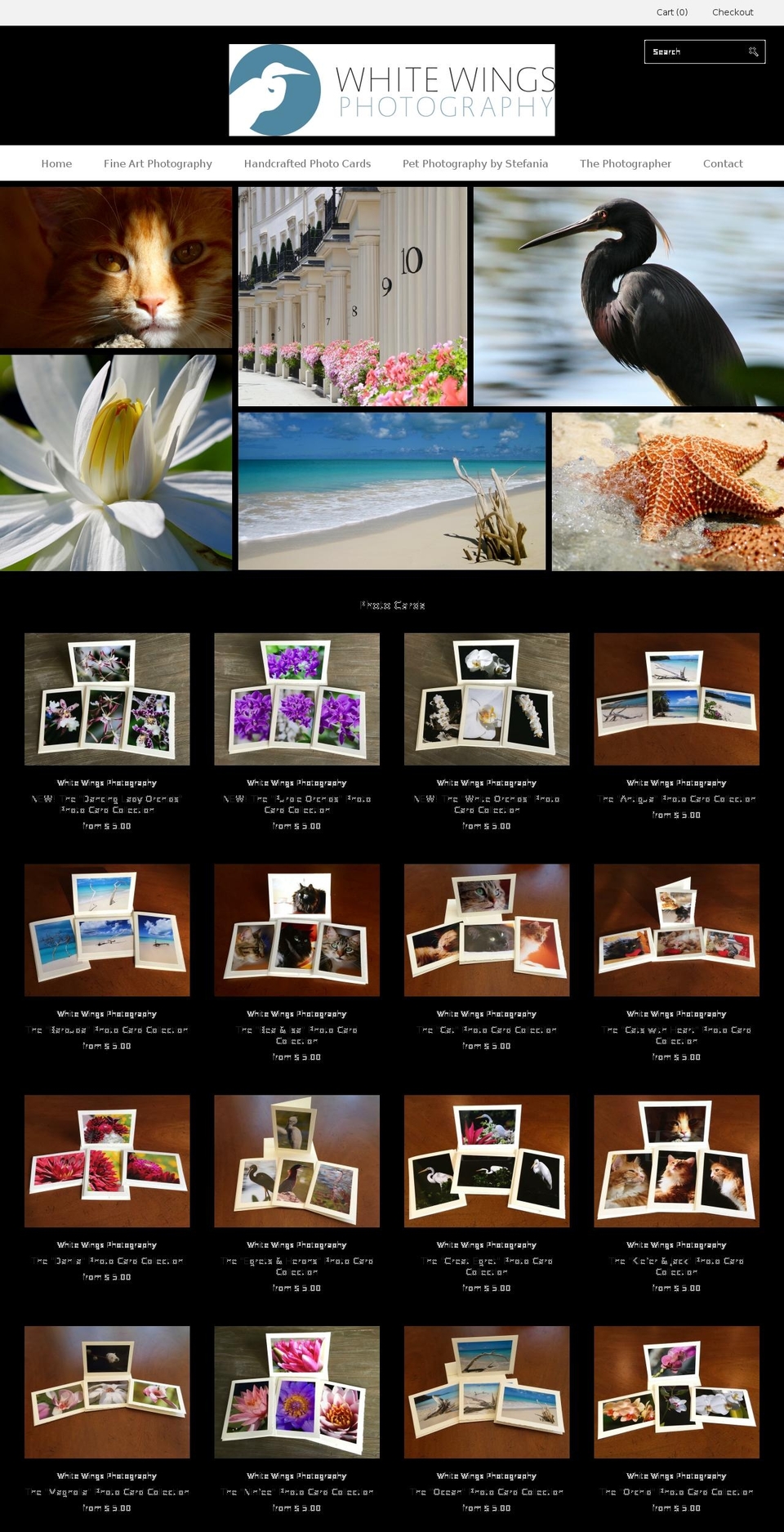 whitewingsphotography.com shopify website screenshot