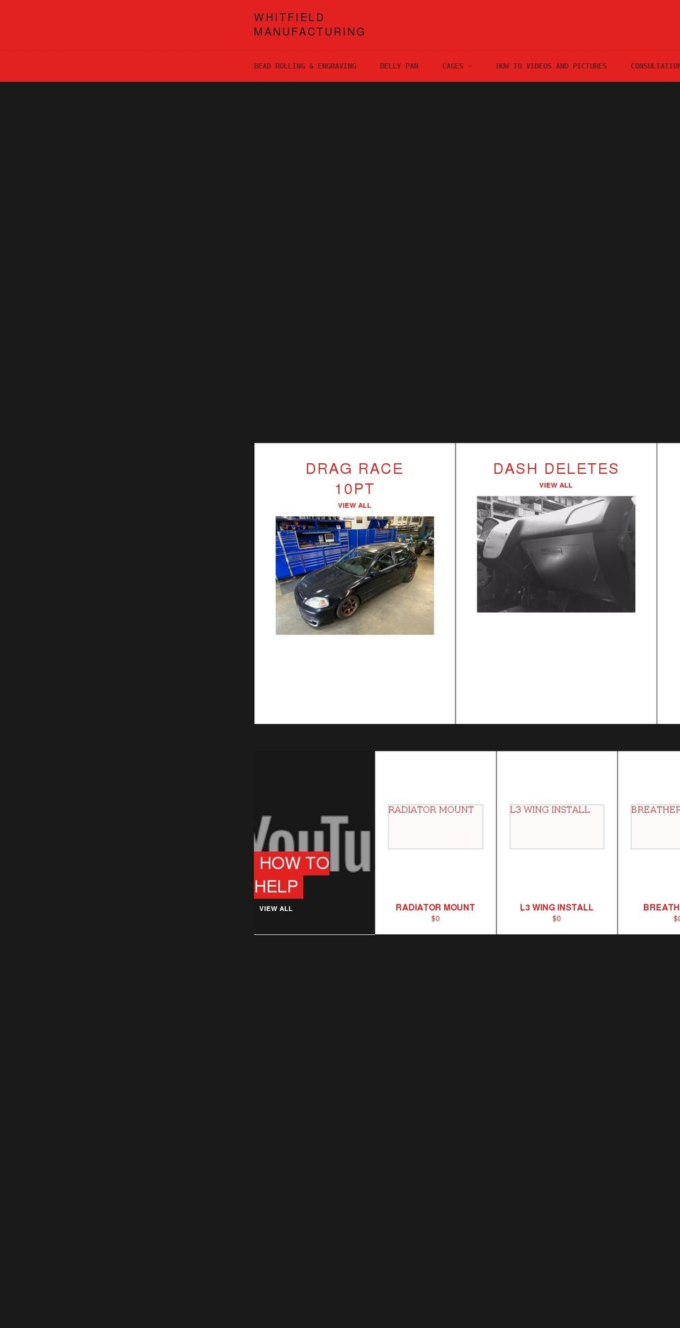 whitfieldmfg.com shopify website screenshot
