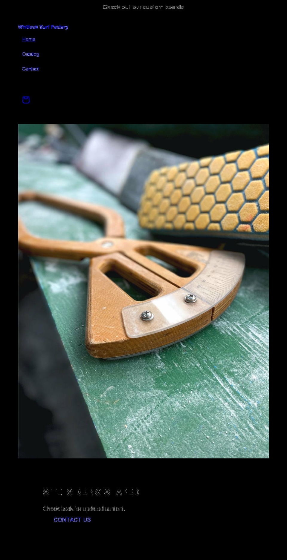 whitlocksurffactory.com shopify website screenshot