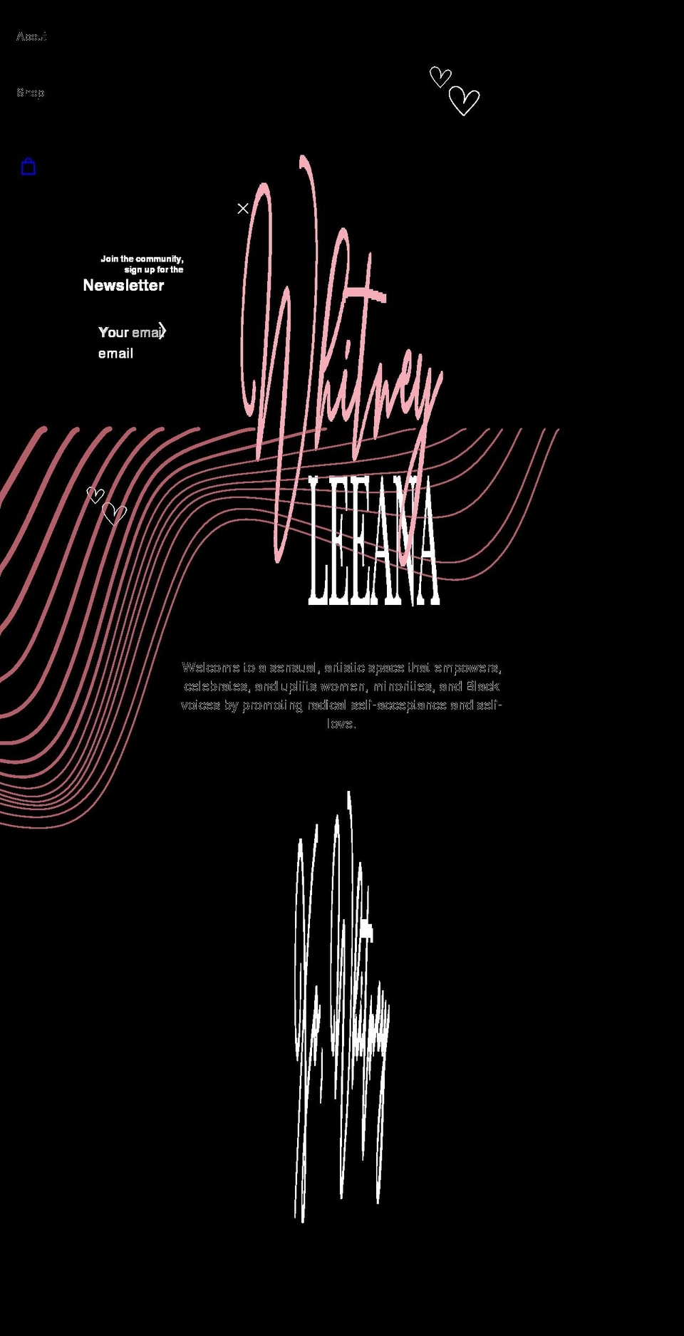 whitneyleeana.com shopify website screenshot