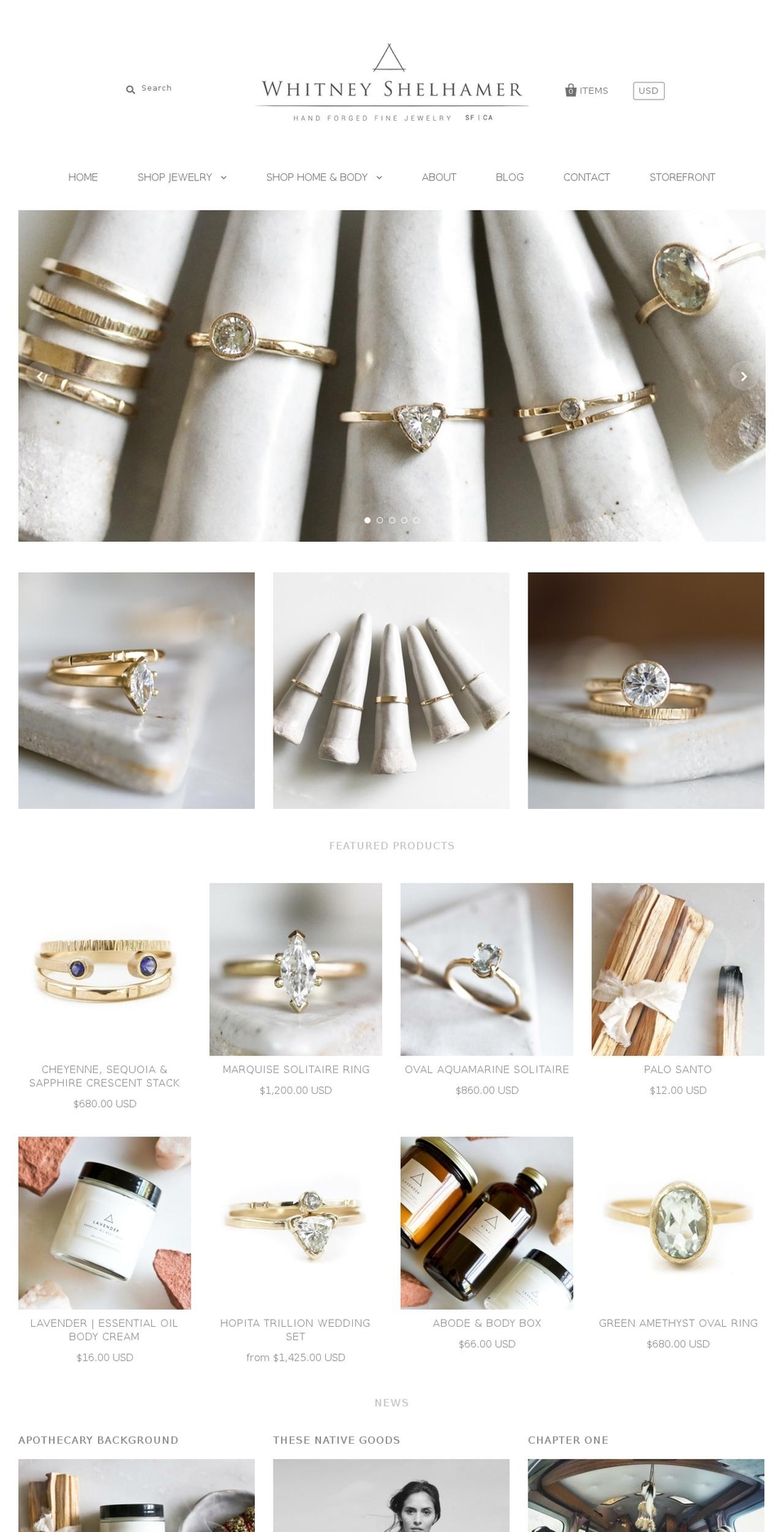 whitneyshelhamer.com shopify website screenshot