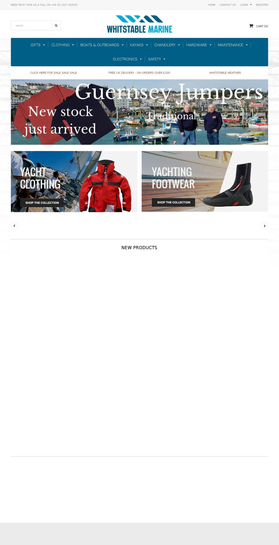 whitstablemarine.com shopify website screenshot