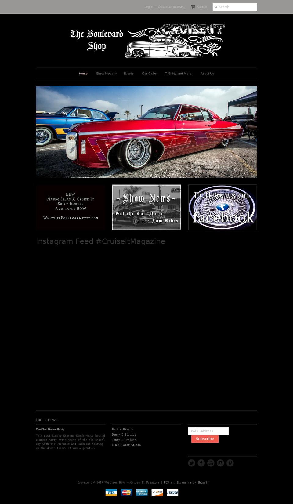 whittierboulevard.com shopify website screenshot