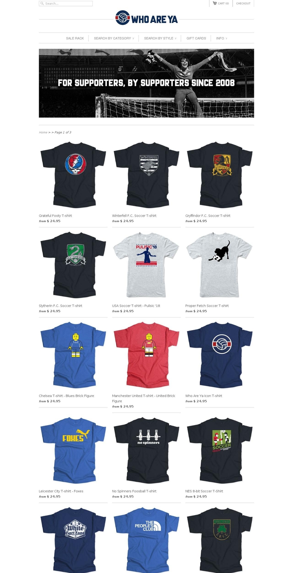 whoareya.com shopify website screenshot