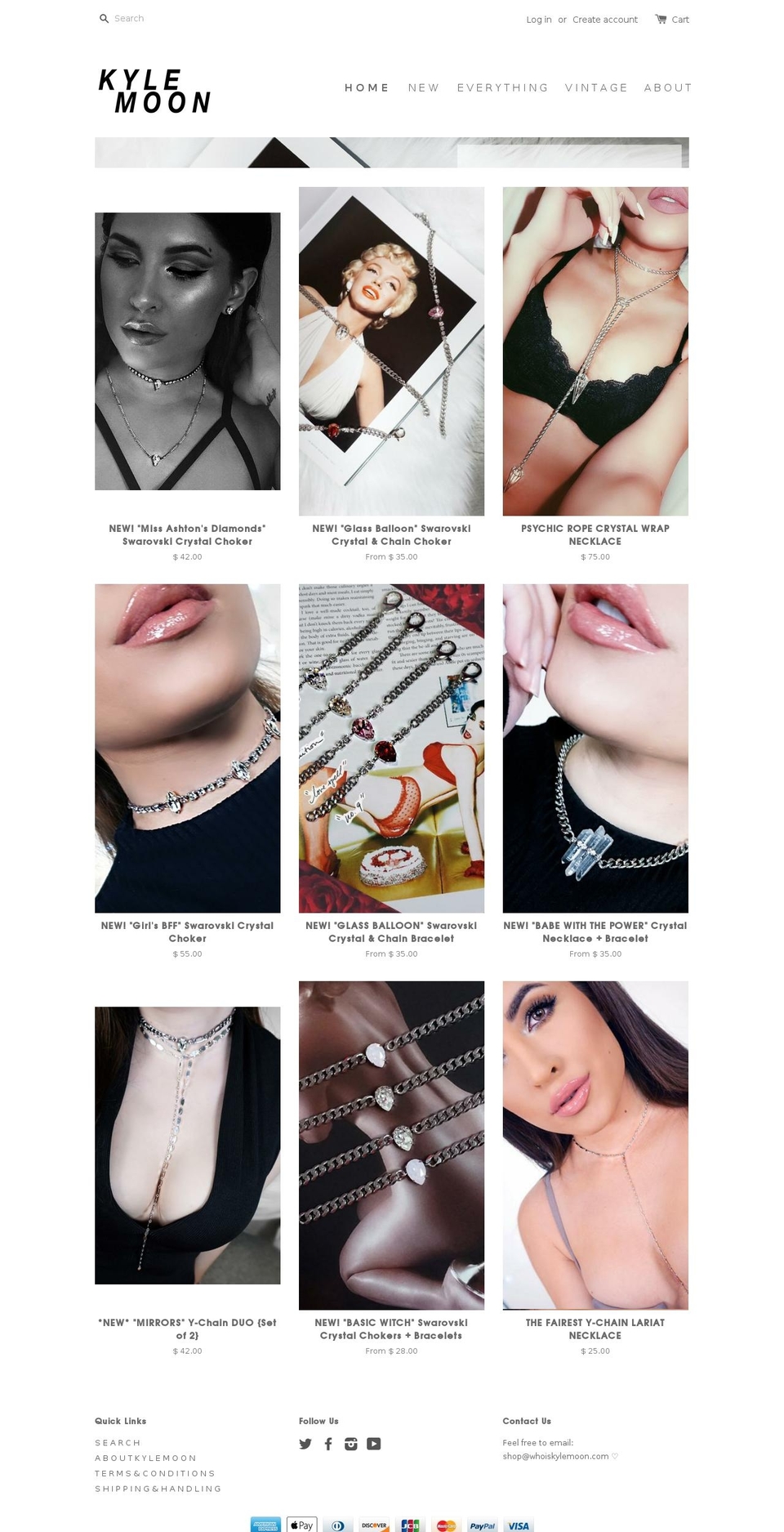 whoiskylemoon.com shopify website screenshot