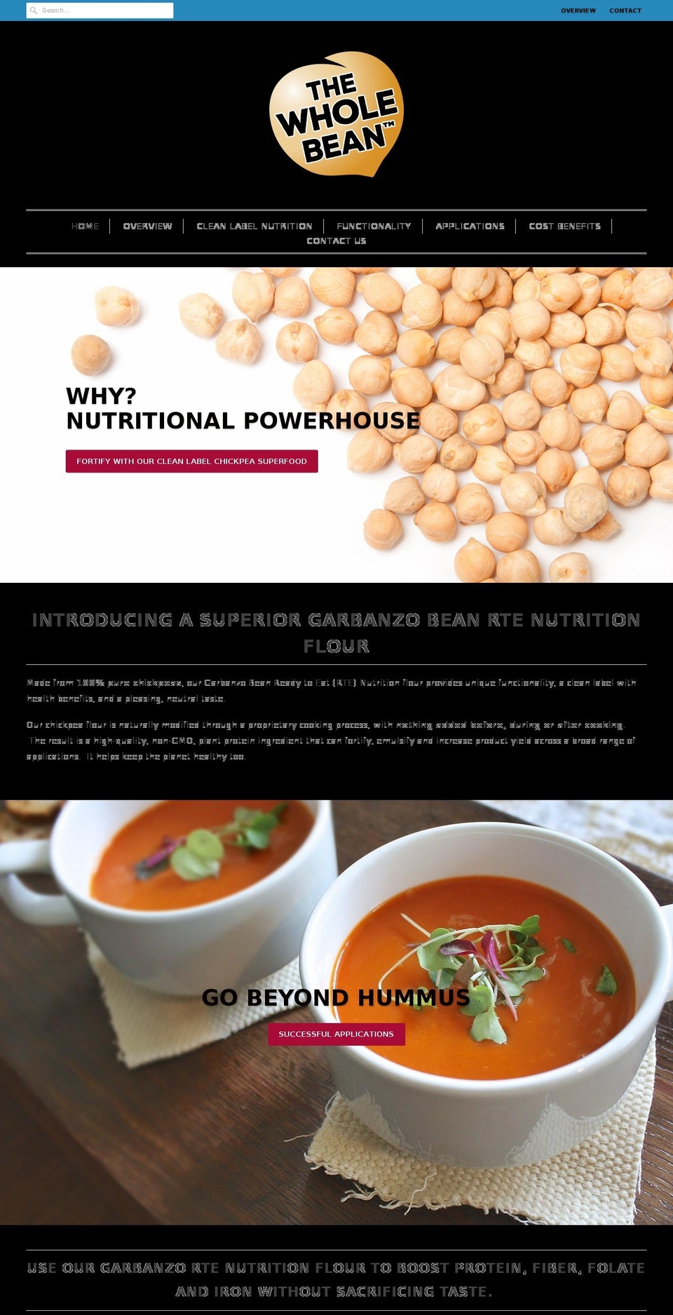 wholebeanfoods.com shopify website screenshot