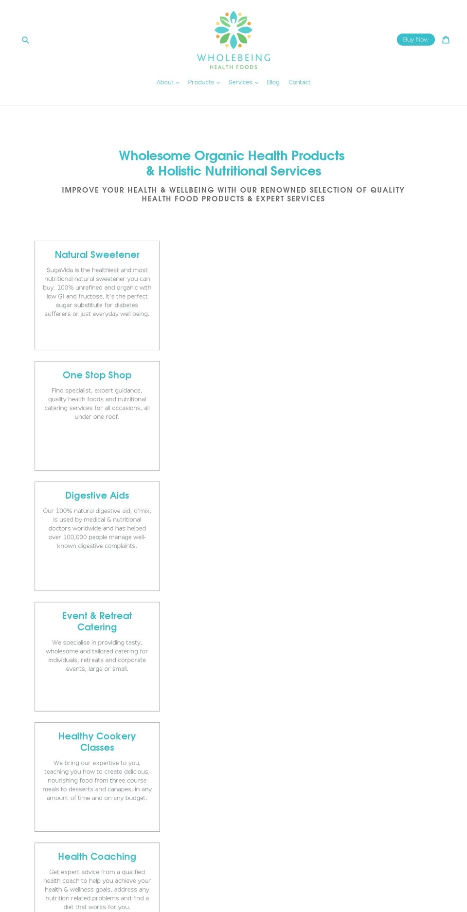 wholebeinghealthfoods.com shopify website screenshot