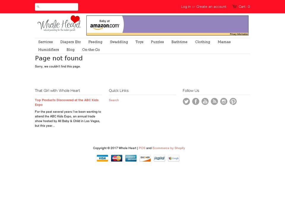 wholeheartnannies.com shopify website screenshot