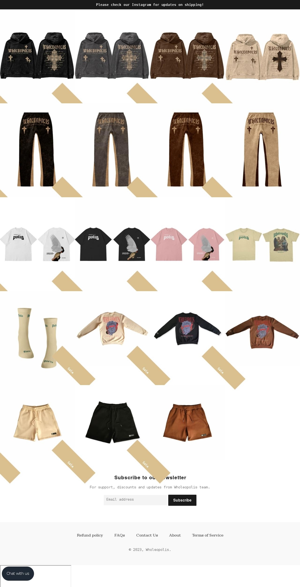 wholeopolis.com shopify website screenshot