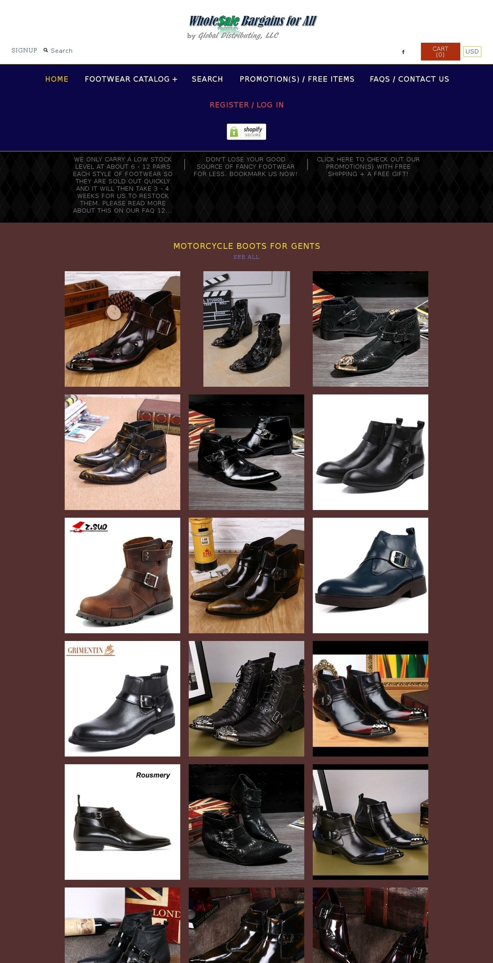 wholesalebargains4all.com shopify website screenshot