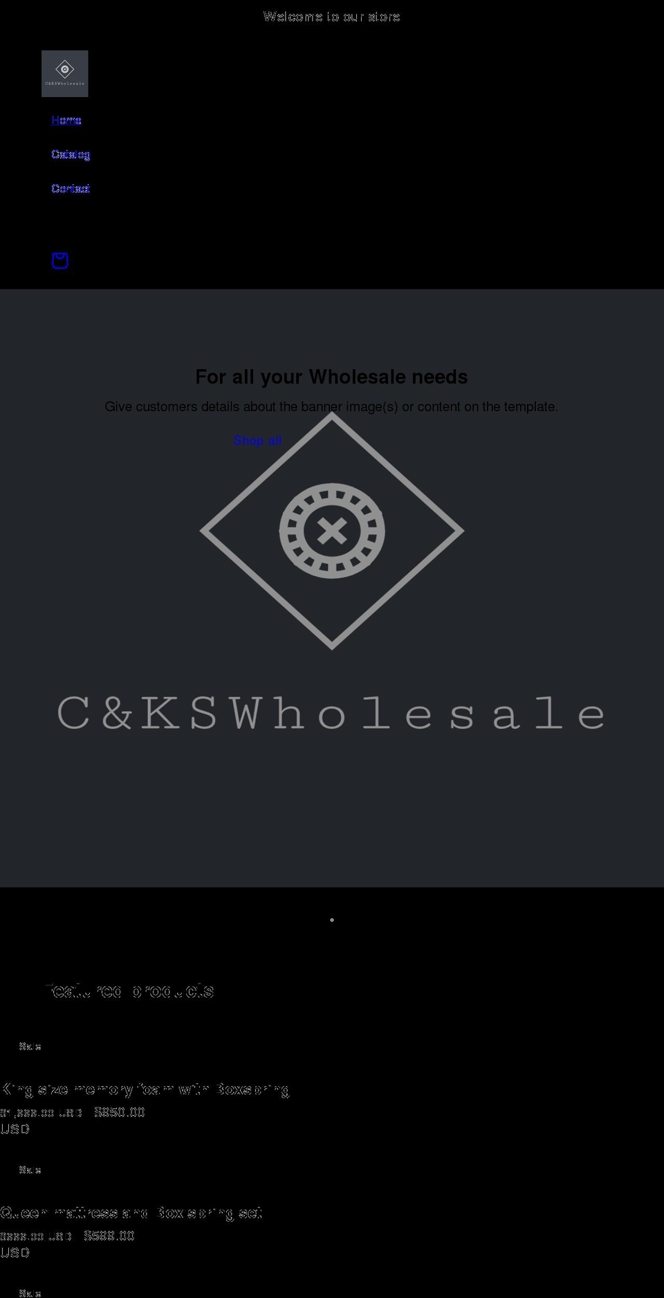 wholesaleck.com shopify website screenshot