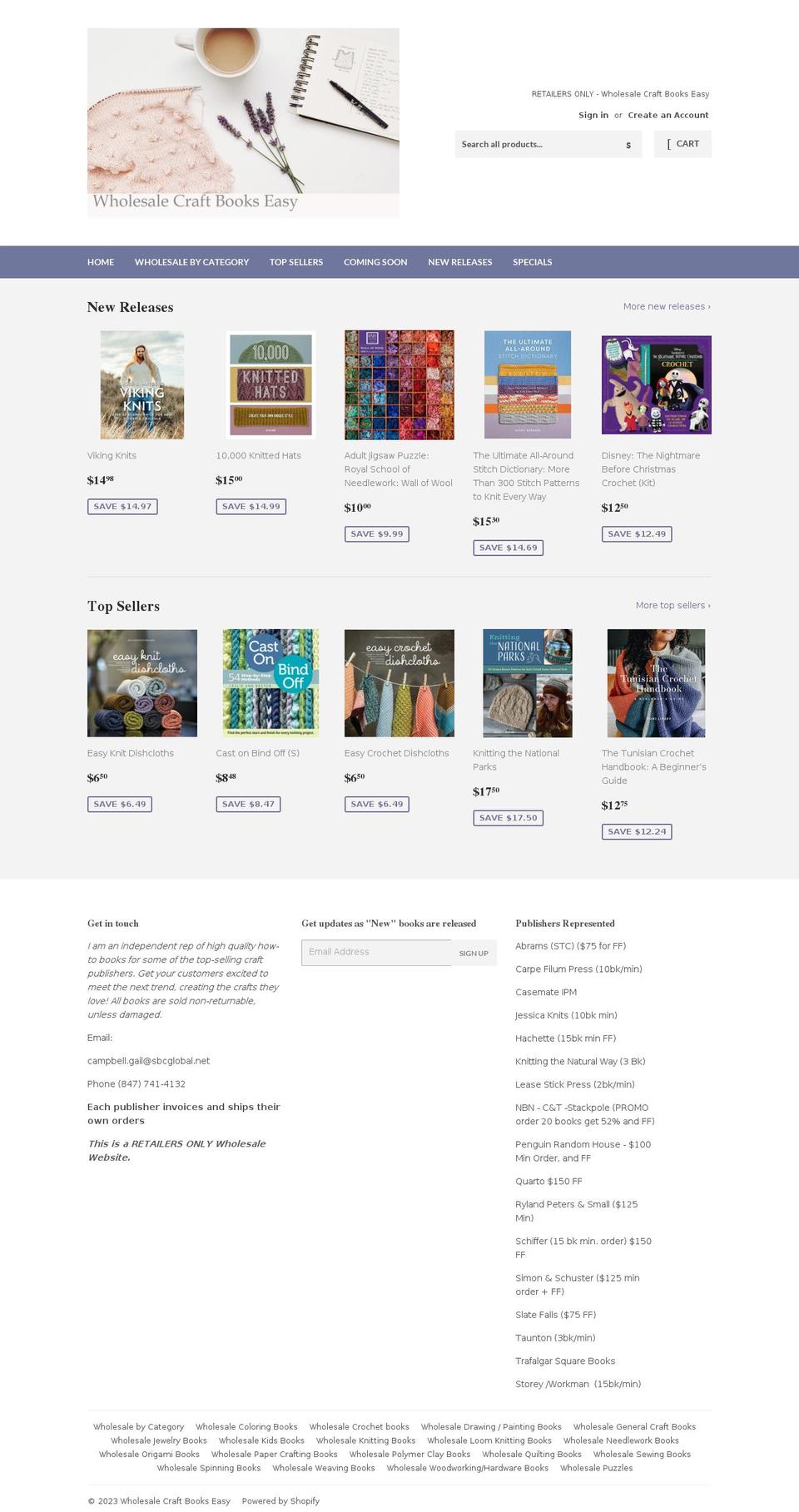 wholesalecraftbookseasy.com shopify website screenshot