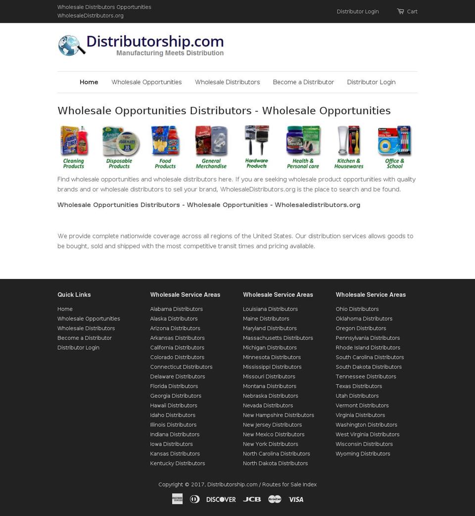 wholesaledistributors.org shopify website screenshot