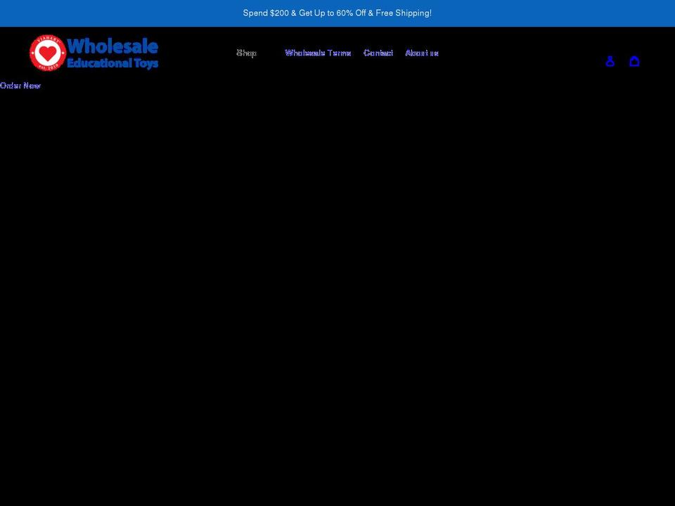 wholesaleeducationaltoys.com shopify website screenshot