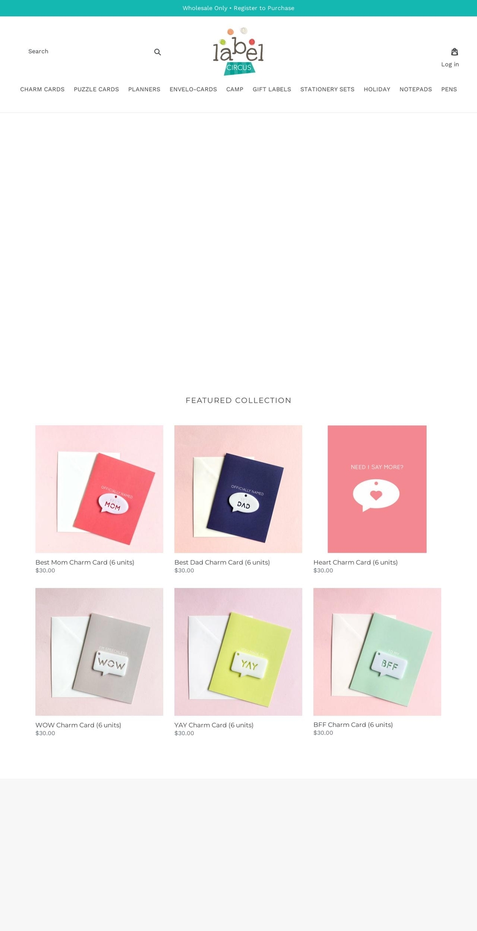 wholesalelabelcircus.com shopify website screenshot