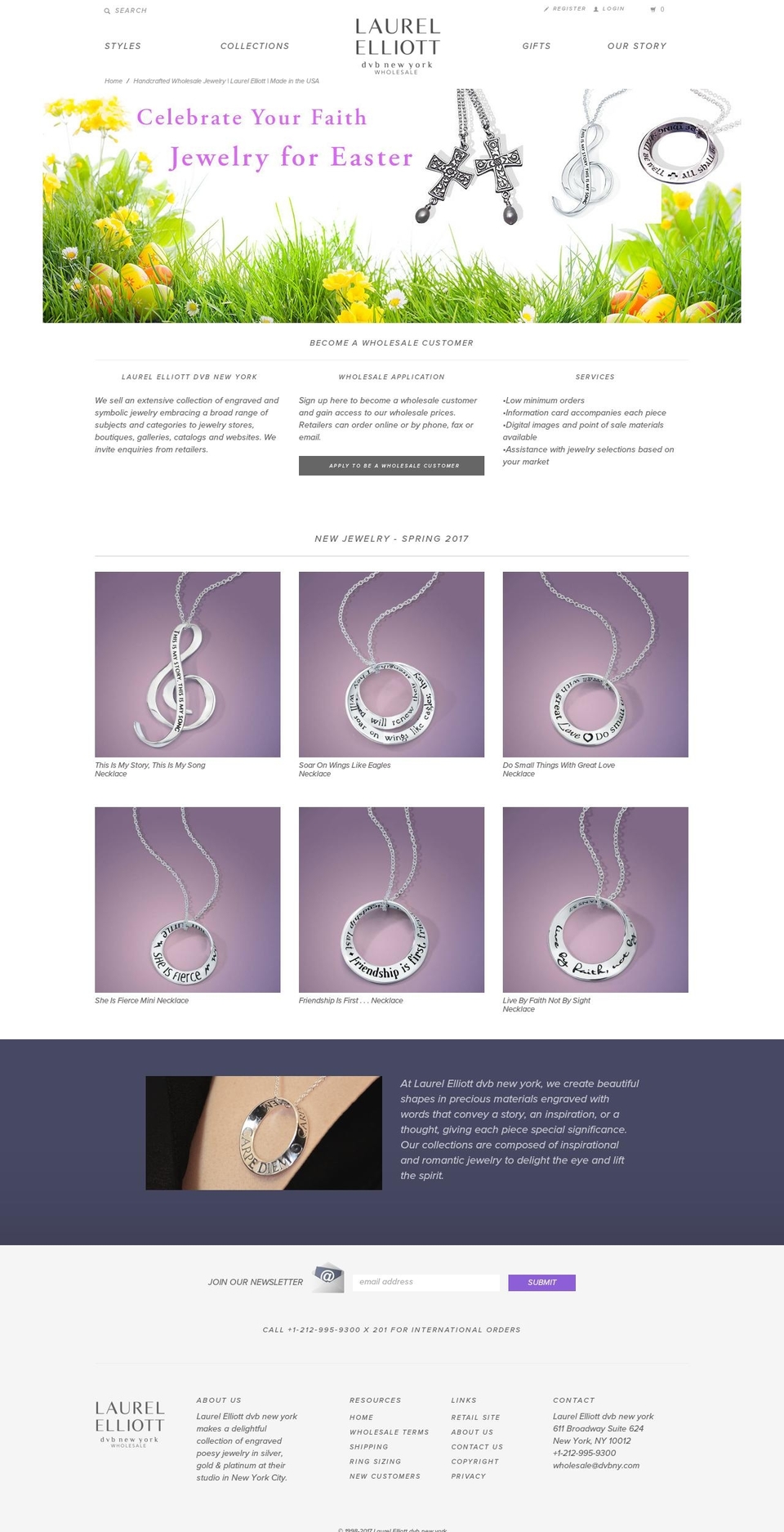 wholesalelaurelelliott.com shopify website screenshot