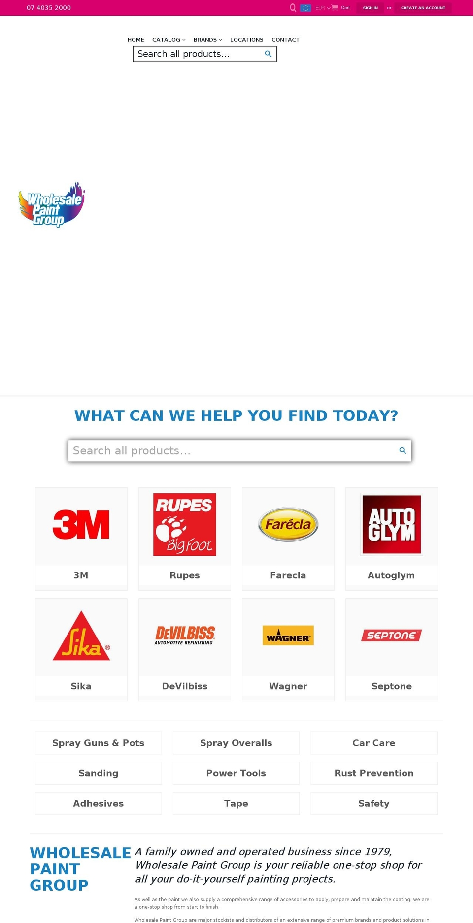 wholesalepaint.com.au shopify website screenshot