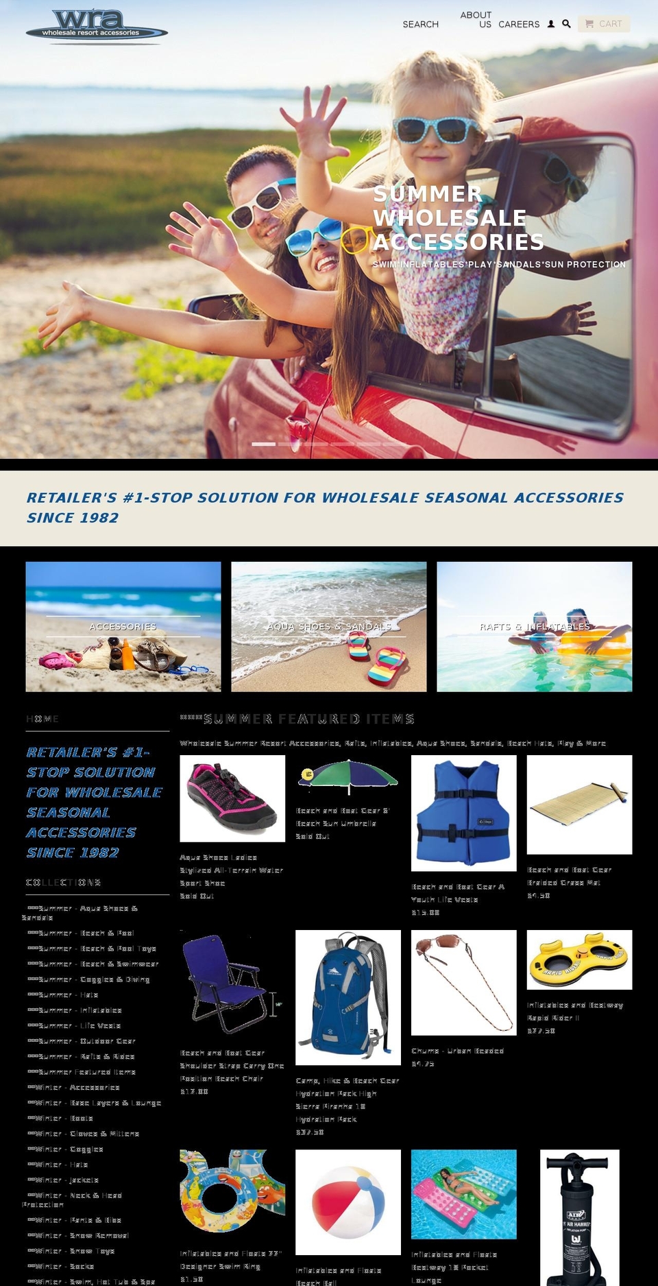 wholesaleresortaccessories.com shopify website screenshot