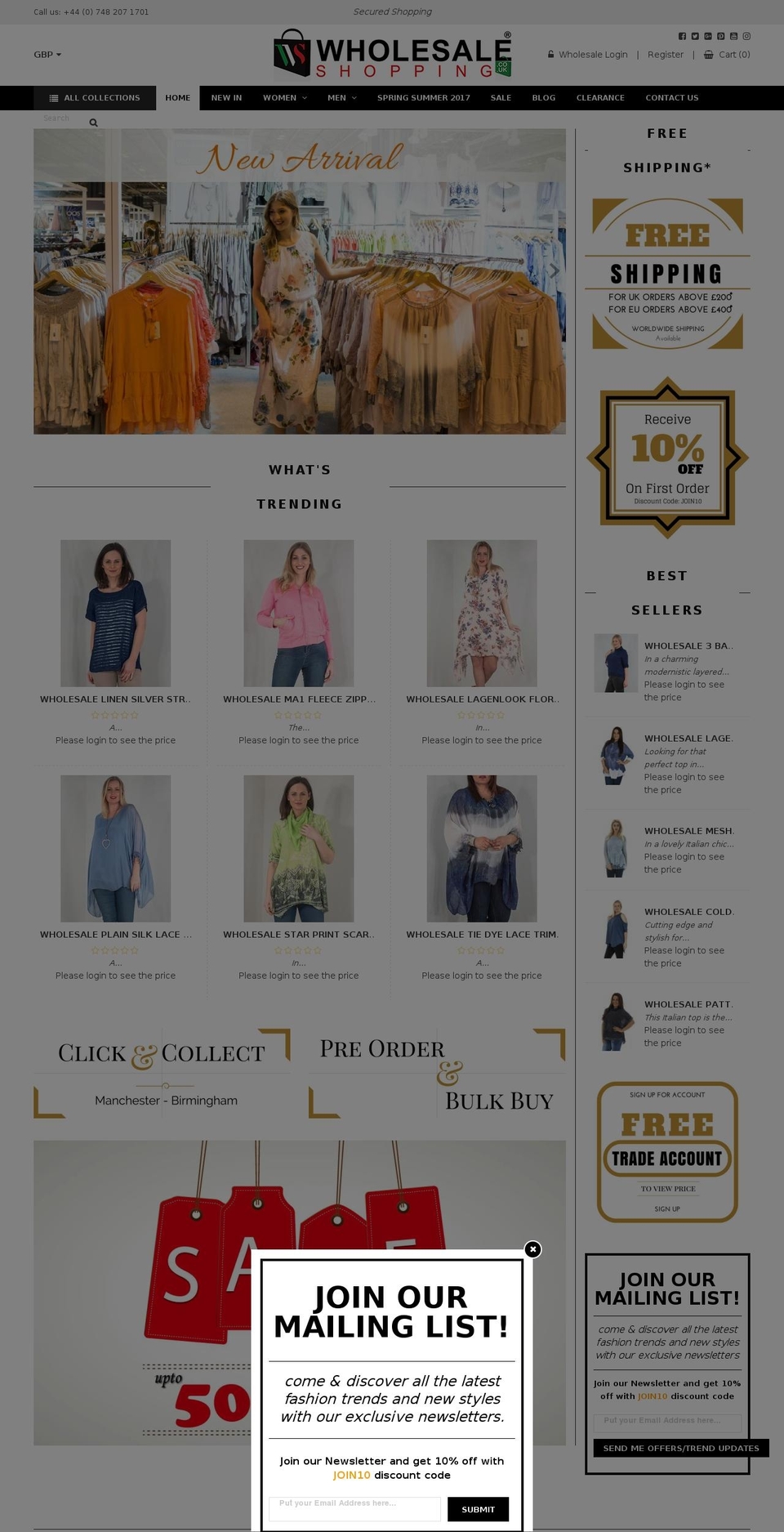 wso fastx Shopify theme site example wholesaleshopping.co.uk