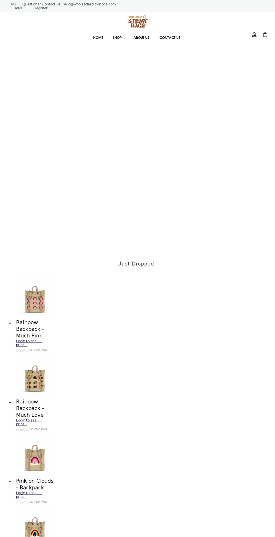 Superstore-v with Installments message Shopify theme site example wholesalestrawbags.com