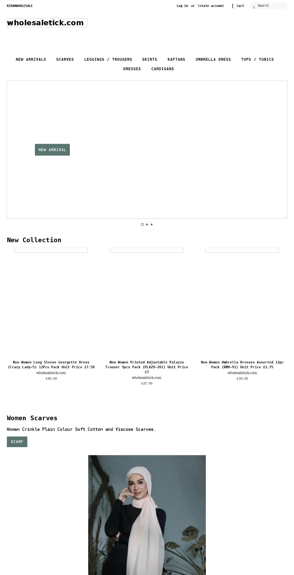 wholesaletick.com shopify website screenshot