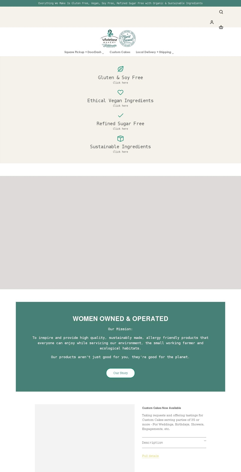 wholesome-bakery.myshopify.com shopify website screenshot