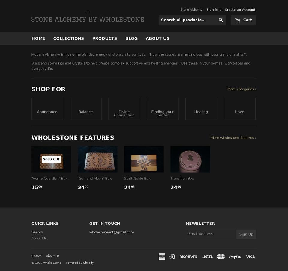 wholestone.net shopify website screenshot