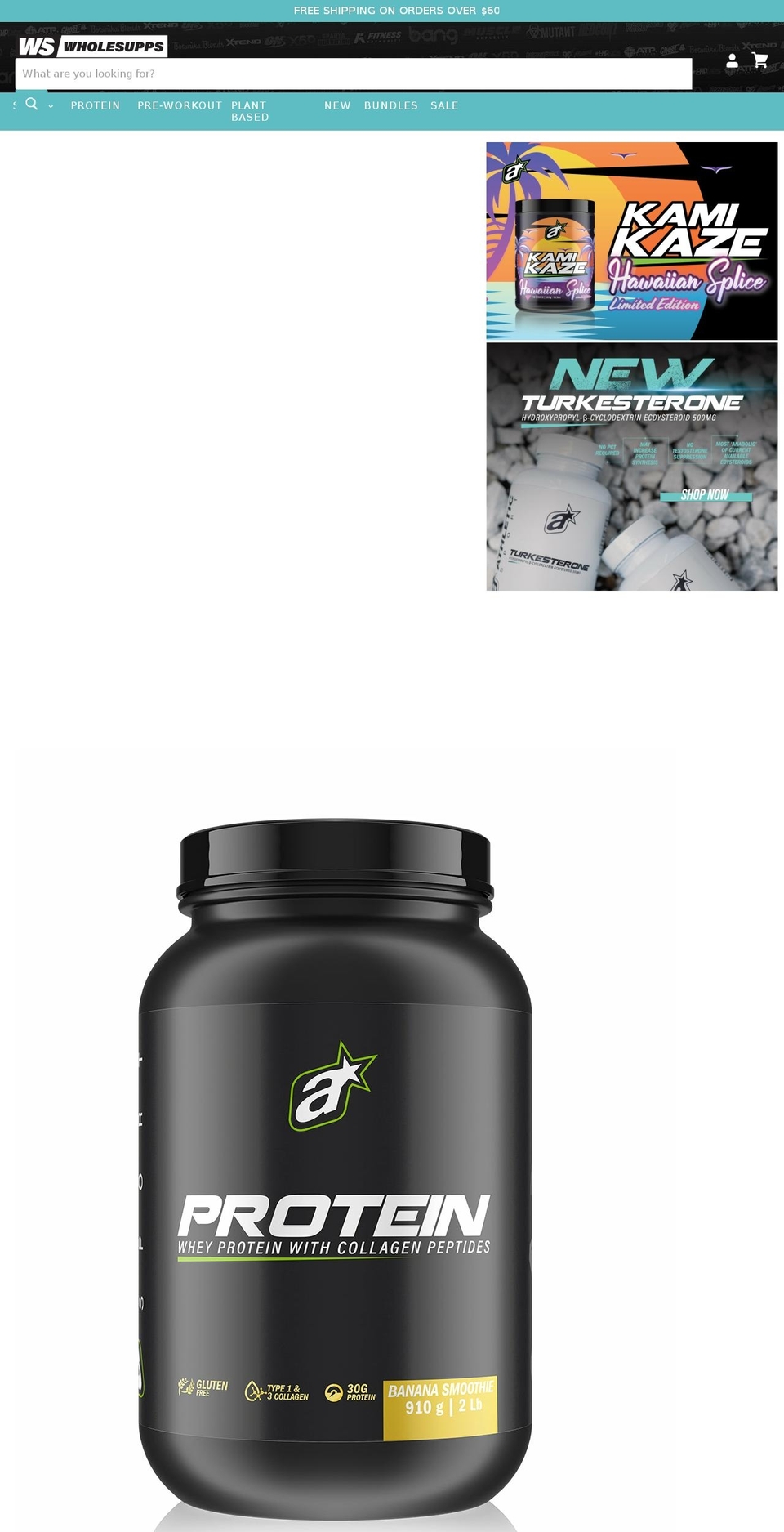 wholesupps.com shopify website screenshot