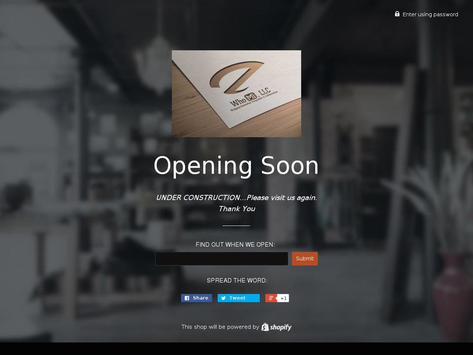 whomi-llc.com shopify website screenshot