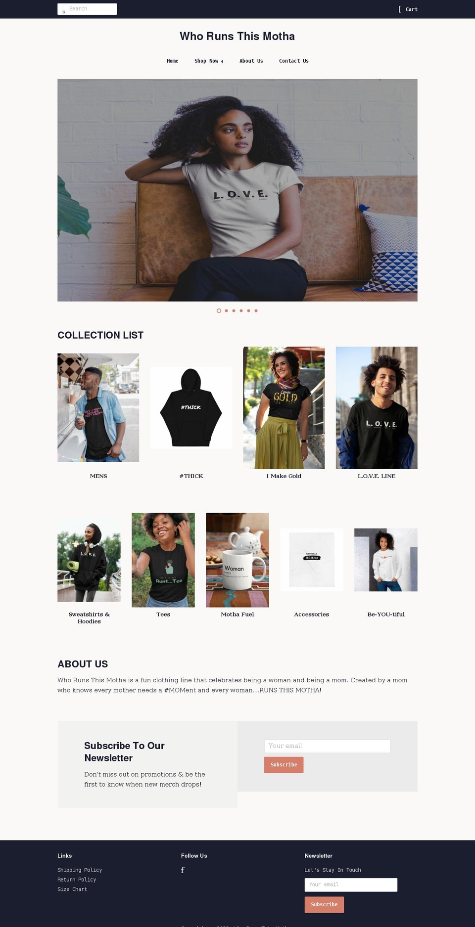 whorunsthismotha.com shopify website screenshot