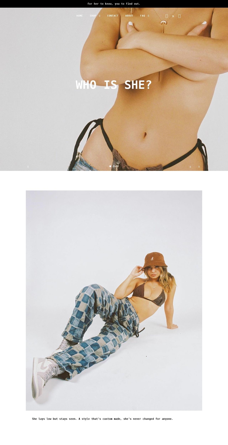 whothatgurl.com shopify website screenshot