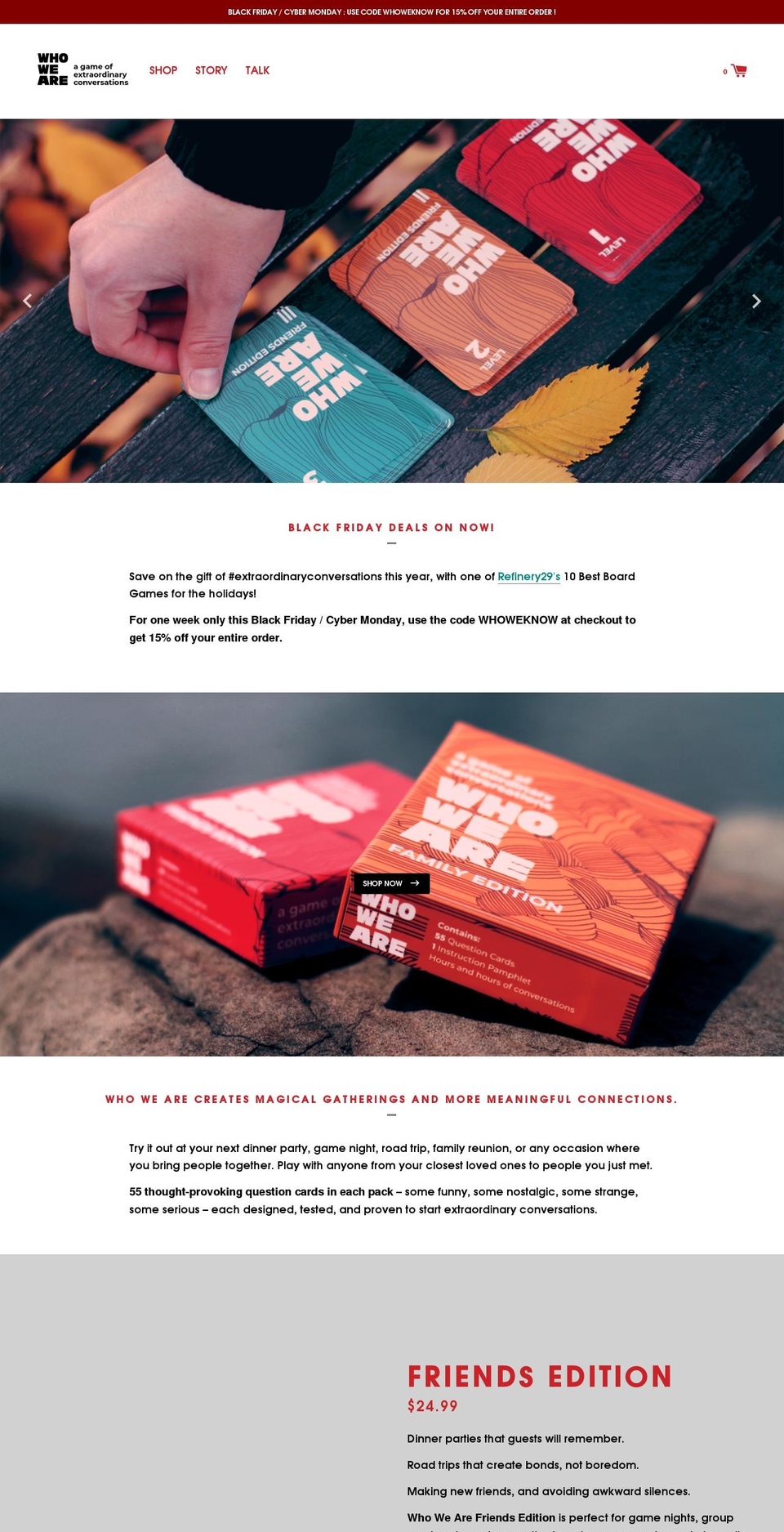 whowearegame.com shopify website screenshot