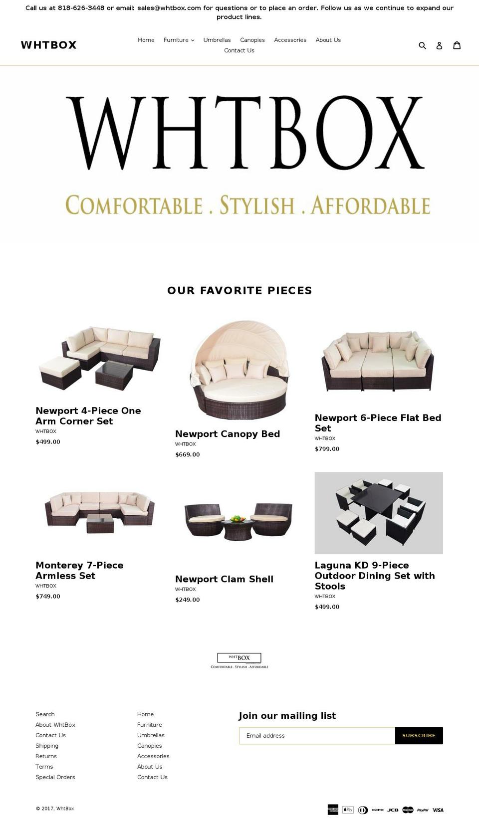 whtbox.com shopify website screenshot