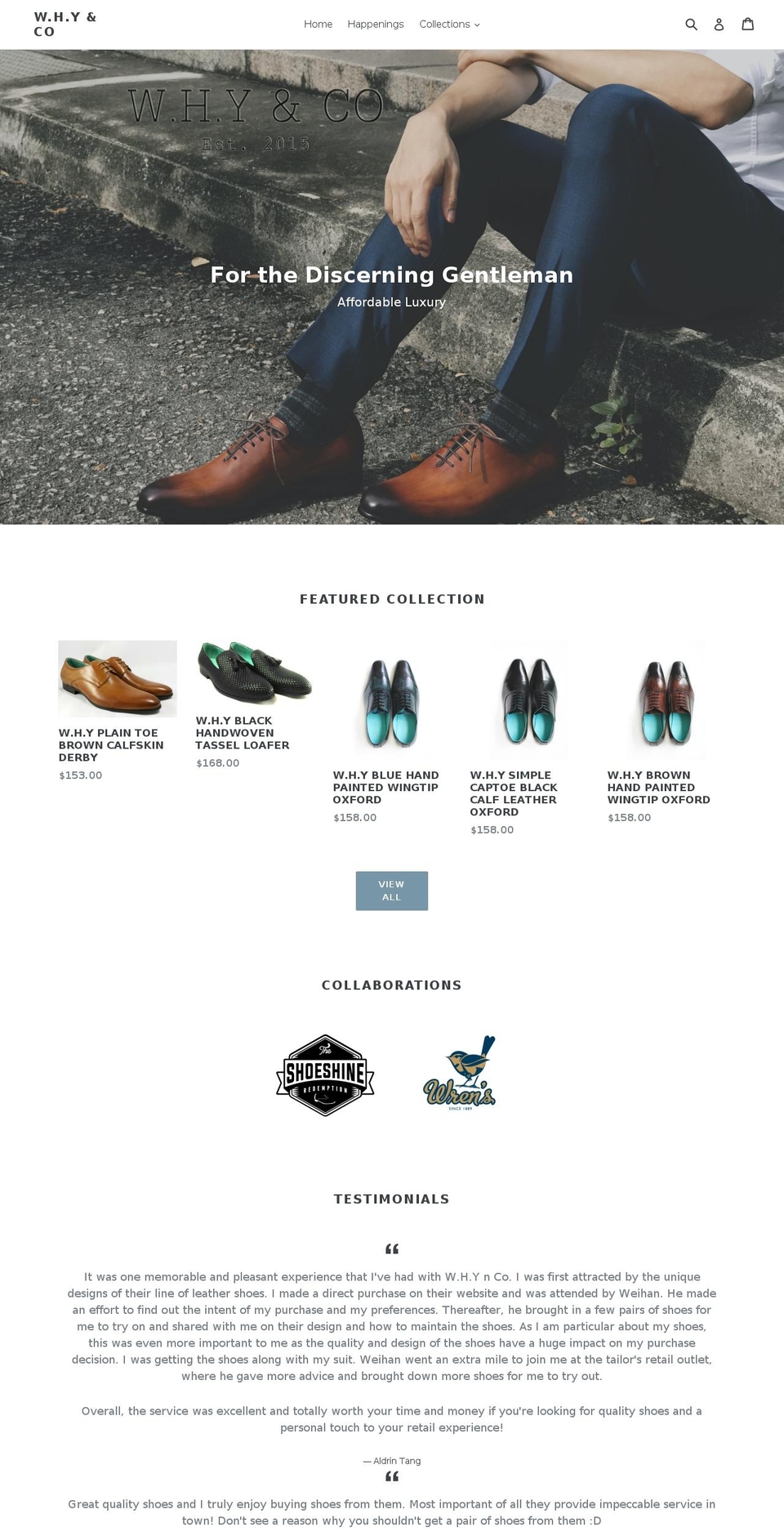 whyandco.com shopify website screenshot