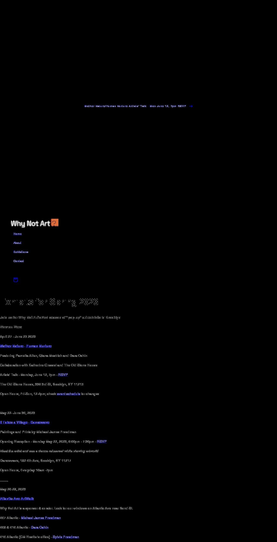 whynotart.com shopify website screenshot