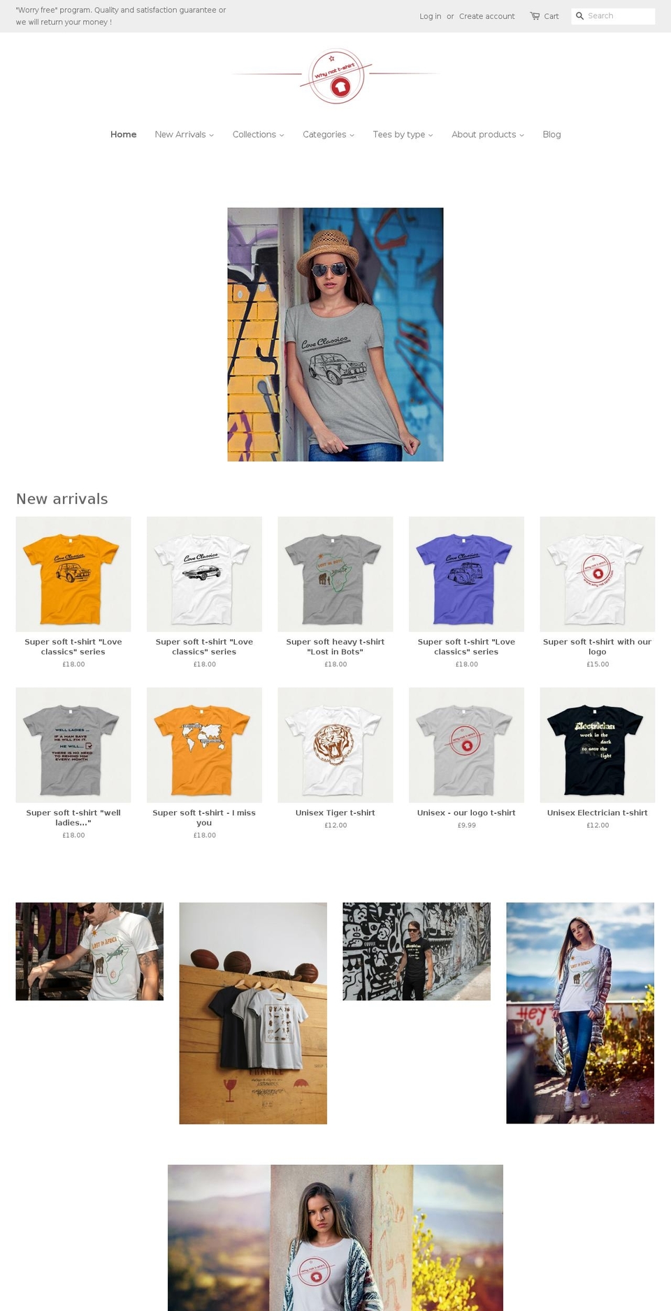 whynottshirt.com shopify website screenshot