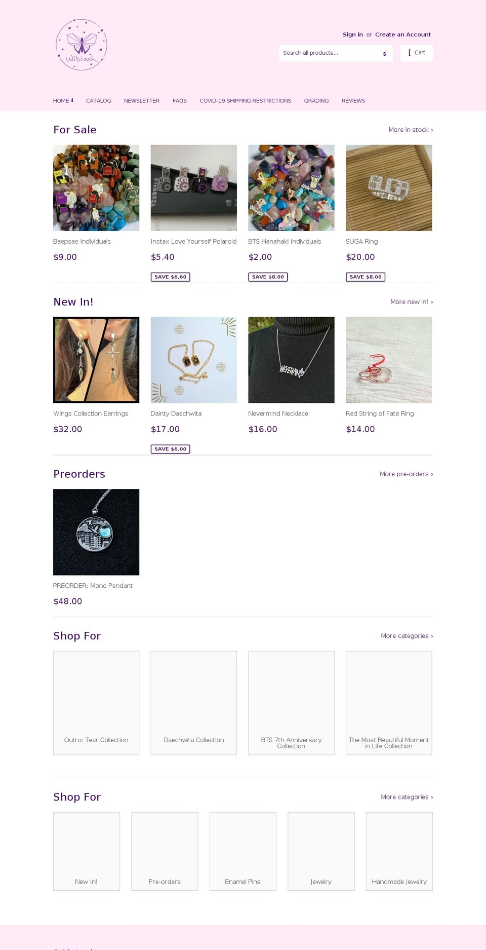 wiblash.com shopify website screenshot