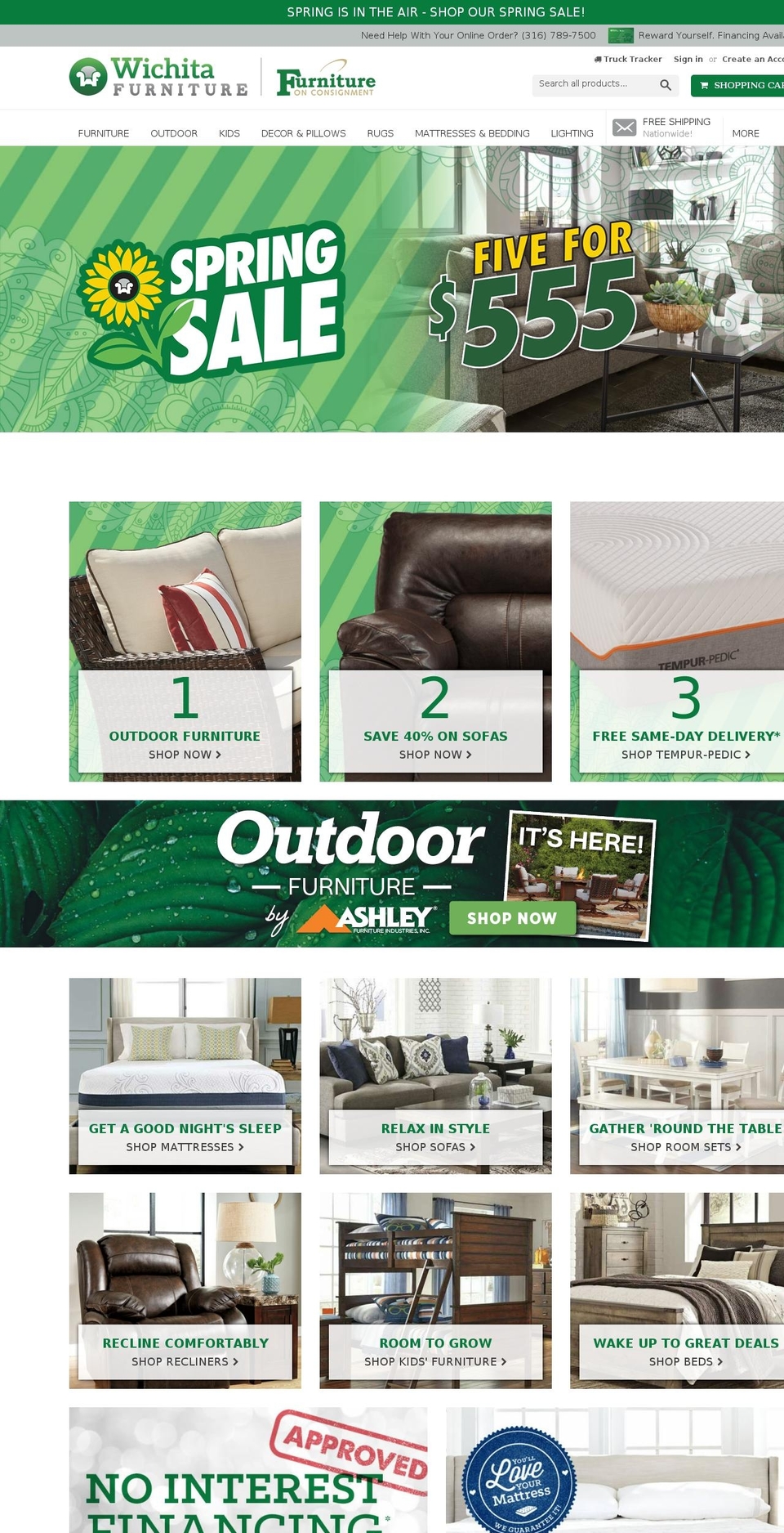 wichitamattress.com shopify website screenshot