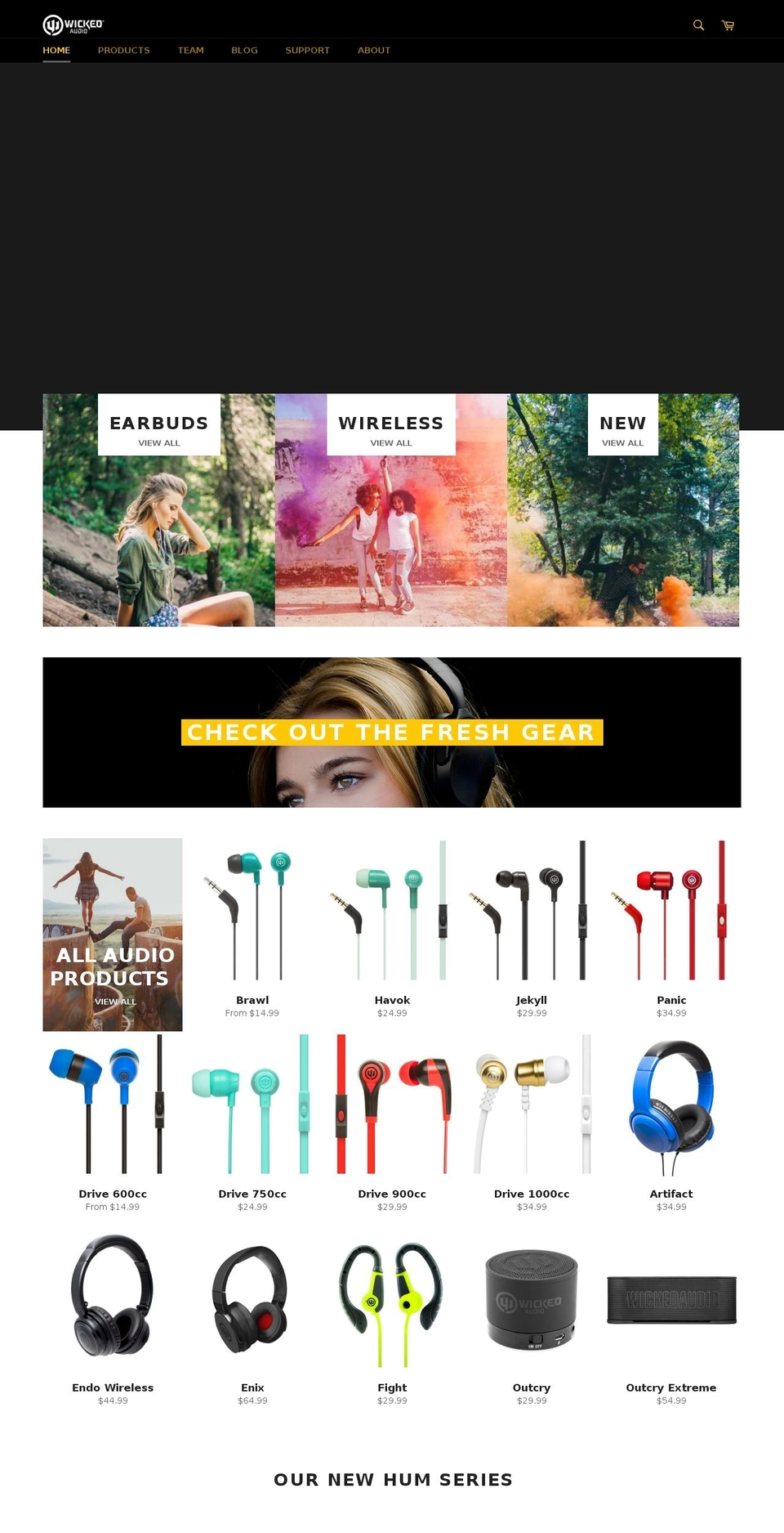wickedaudio.com shopify website screenshot