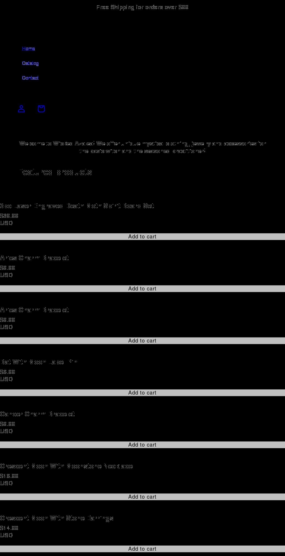 wickedazalea.com shopify website screenshot