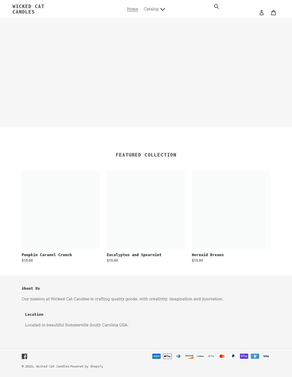 wickedcatcandles.com shopify website screenshot